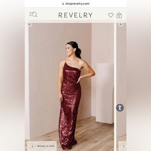 Revelry Jade Sequin Bridesmaid Dress